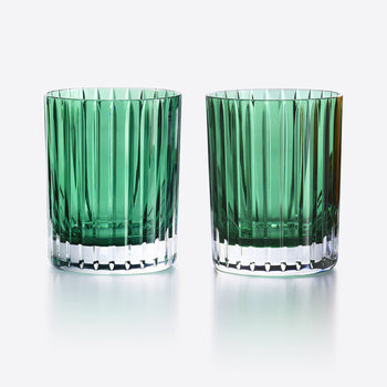 Baccarat Harmonie Green DOF Tumblers (Set of 2)